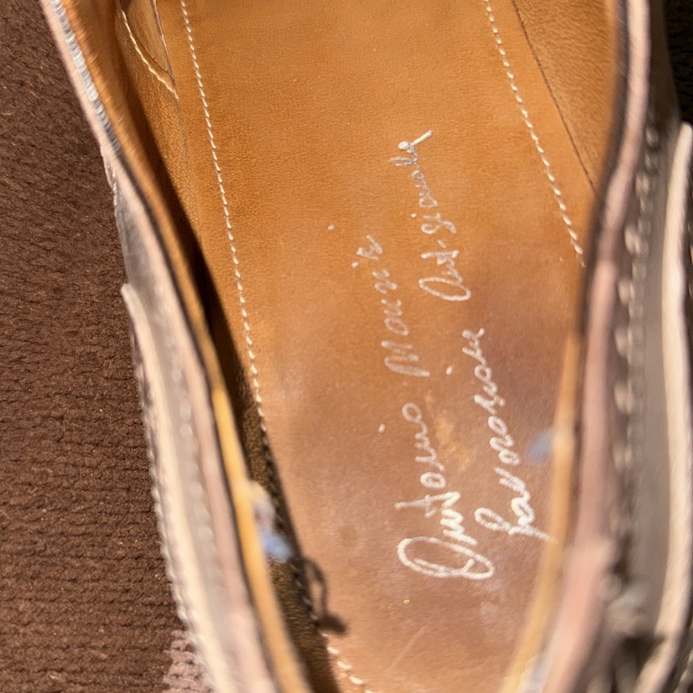 Antonio Maurizi Men’s Sz 11 taupe leather brogues - Picture 5 of 7
